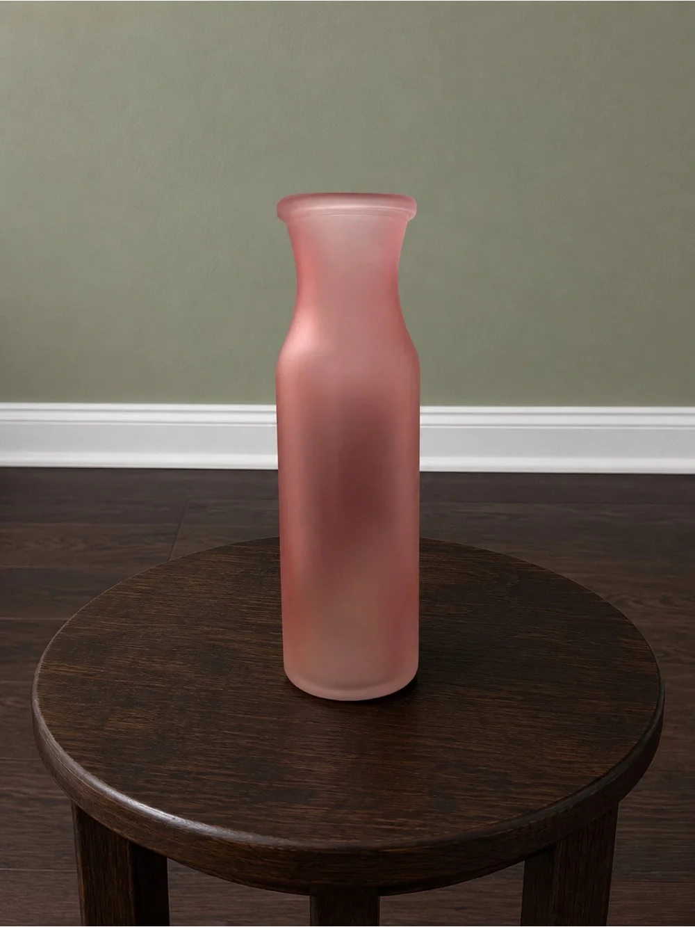 Blush Pink Frosted Glass Vase